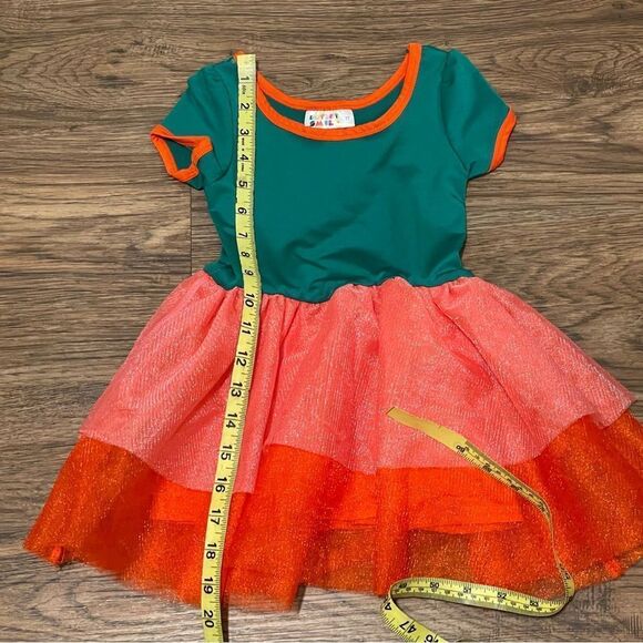 Dot Dot Smile Classic Cap Sleeve Tulle Party Christmas Holiday Dress Green Red 2 - Picture 7 of 9
